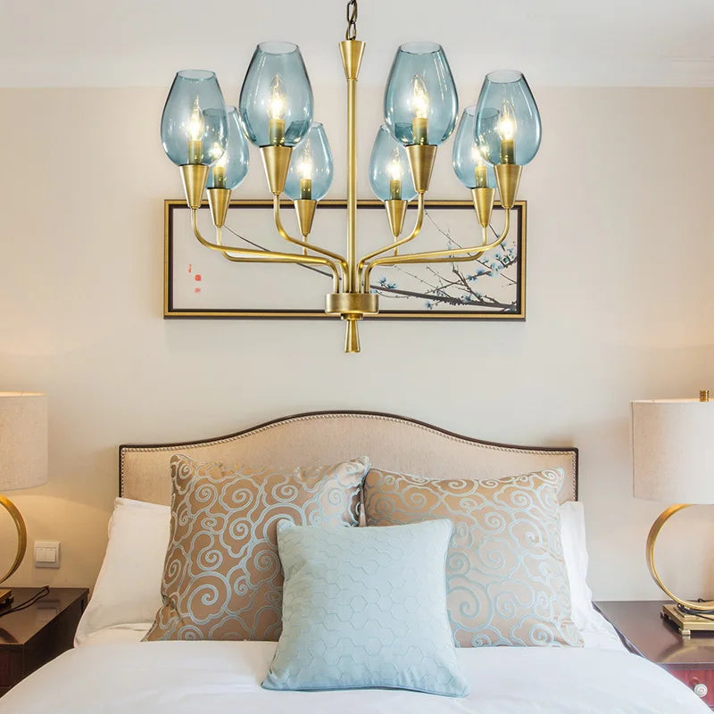 Afralia™ Modern Glass Chandelier for Living Room, Restaurant, Hotel, Bedroom – Premium Quality