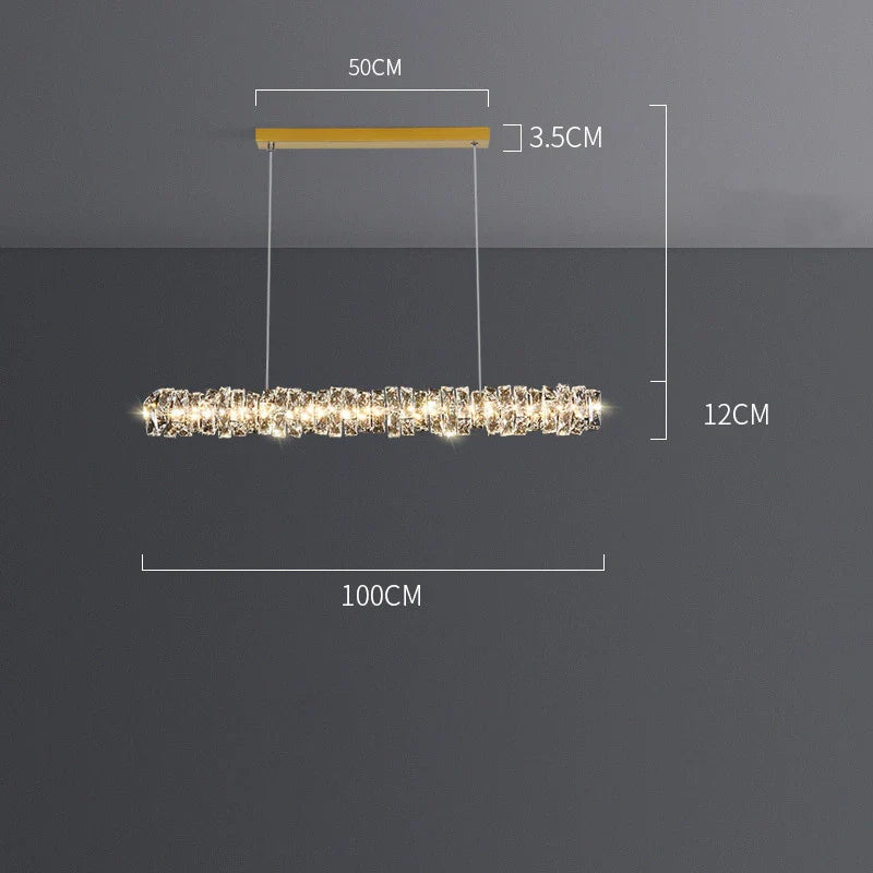 Afralia™ Nordic Crystal Pendant Chandelier for Kitchen Dining Room Home Decor Lighting