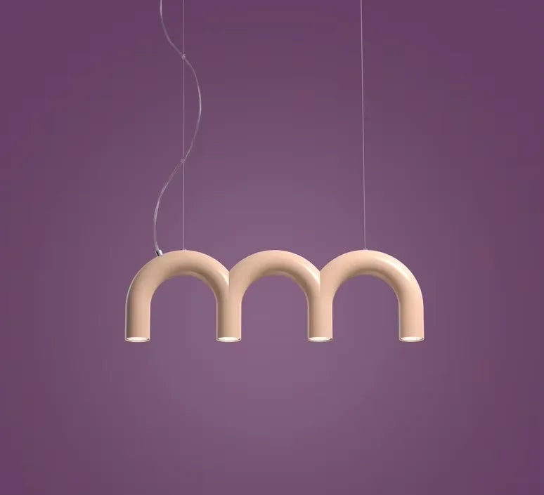 Afralia™ U-Shaped LED Chandelier: Modern Nordic Arch Pendant Lamp for Bar, Dining Room, and Kitchen Decor