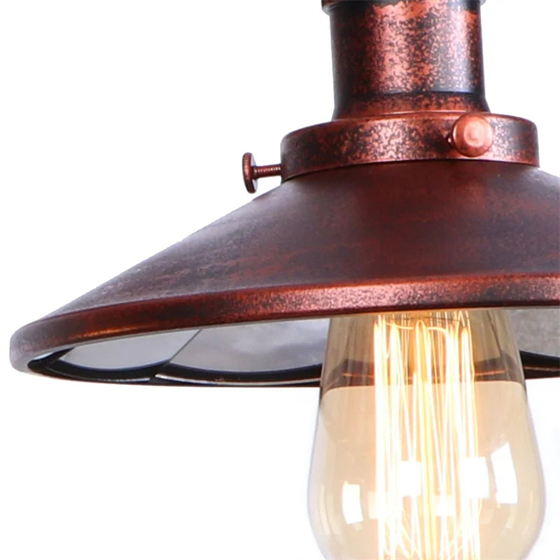 Afralia™ Industrial Vintage Double Heads LED Wall Light for Coffee Reading, Plug In Bedside Lamp