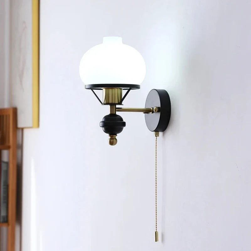 Afralia™ French Retro Living Room Bedroom Wall Lamp