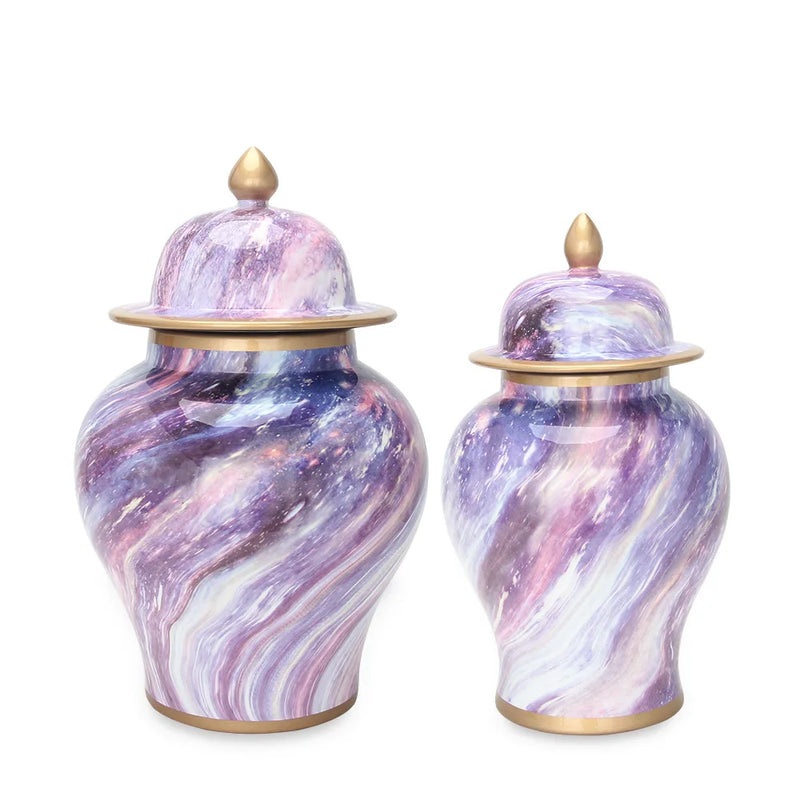 Afralia™ Starry Sky Ceramic Jar - Home Decor & Storage