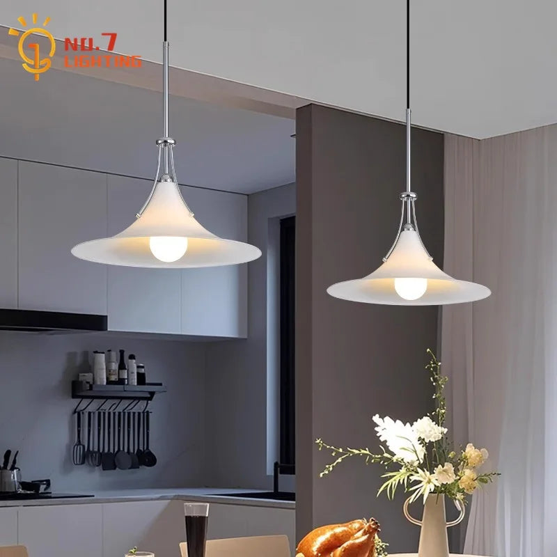 Afralia™ French Medieval LED Iron Art Glass Pendant Lights for Home Decor