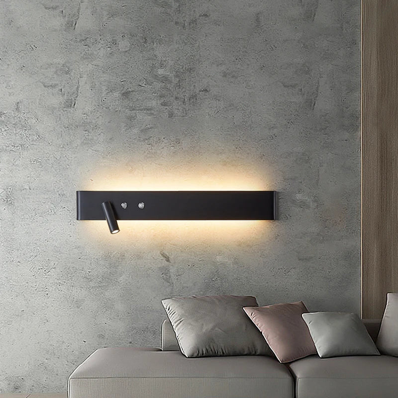 Afralia™ 8W/20W Long Led Wall Light Switch, Aluminum Fixture for Living Room Bedroom.