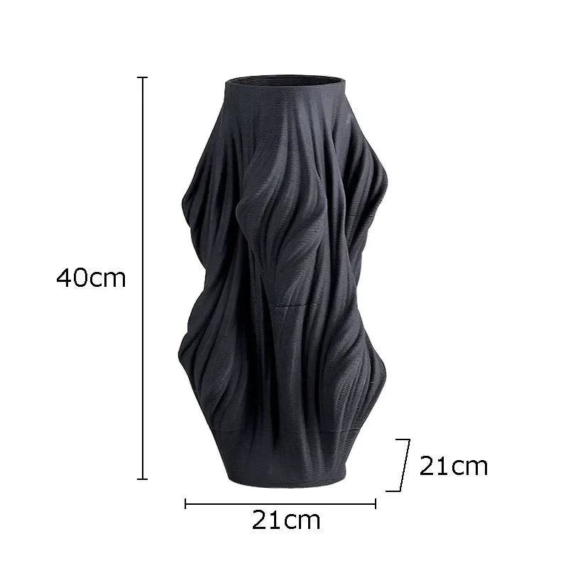 Afralia™ Ceramic Vase with Artificial Flowers for Desk Decoration and Room Aesthetics