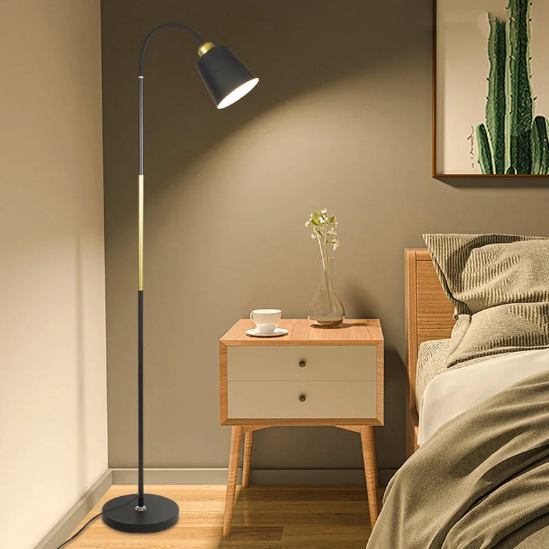 Afralia™ Nordic Floor Lamp - Creative Metal LED Standing Light for Living Room, Office, and Bedroom