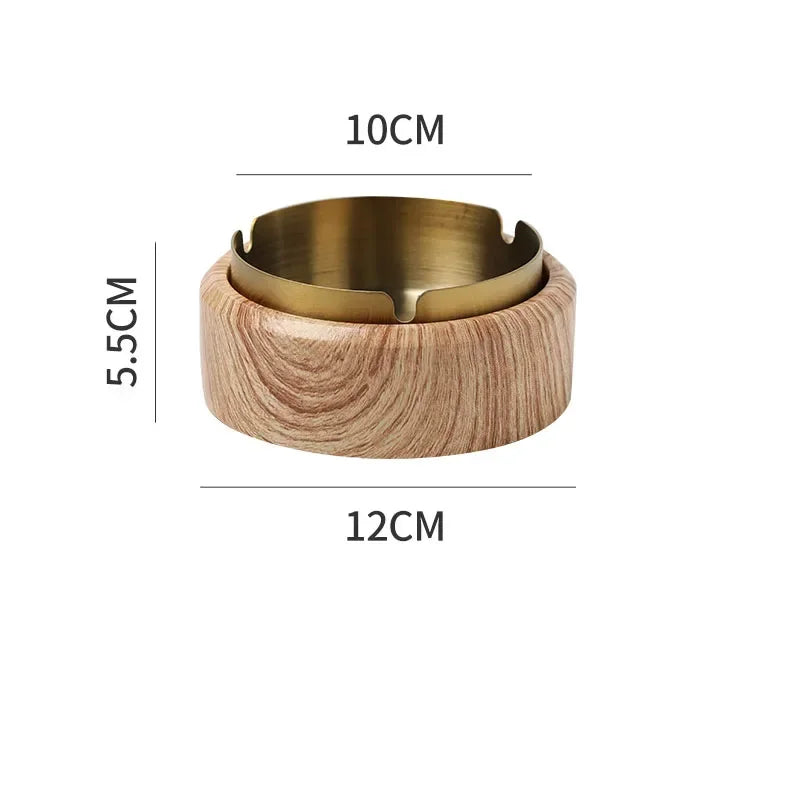 Afralia™ Gold Plated Marble Texture Ashtray - Smoking Accessories Weed Tray