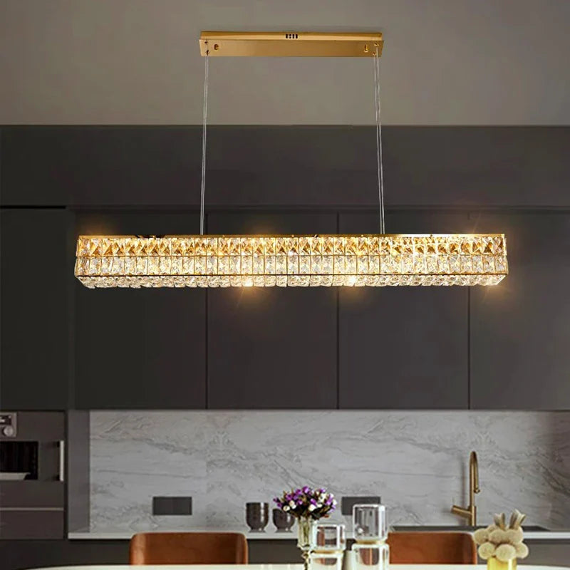 Afralia™ Crystal Chandelier Pendant Light for Living and Dining Room Lighting