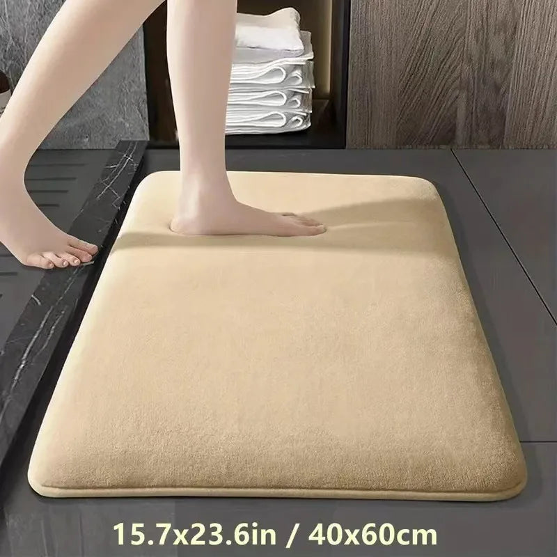 Afralia™ Super Absorbent Coral Velvet Bathroom Floor Mat