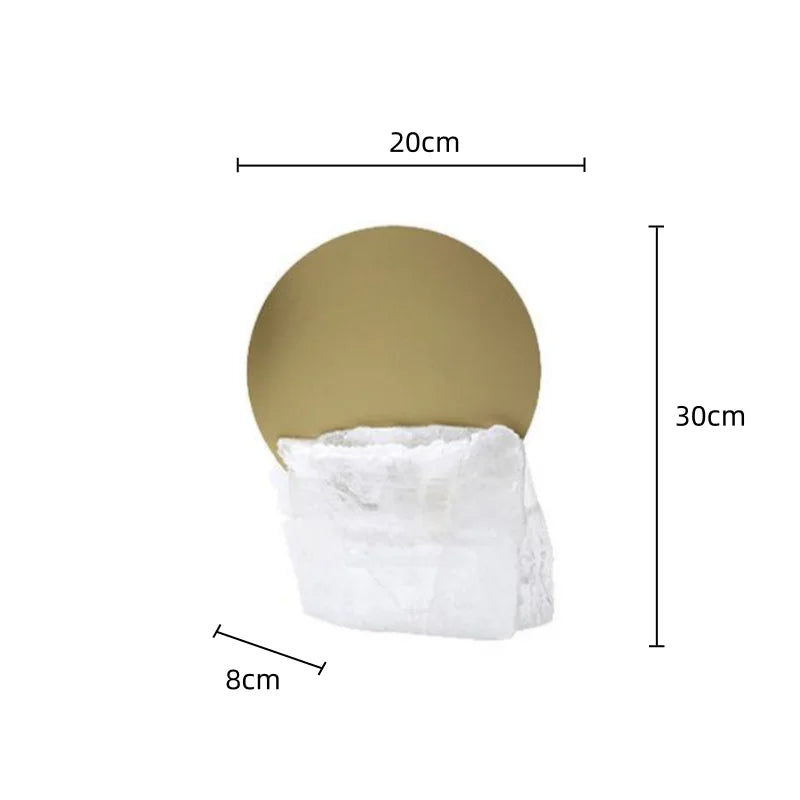 Afralia™ Crystal Geometric Metal Sculpture Decor Ornaments Golden Handicraft Figurines