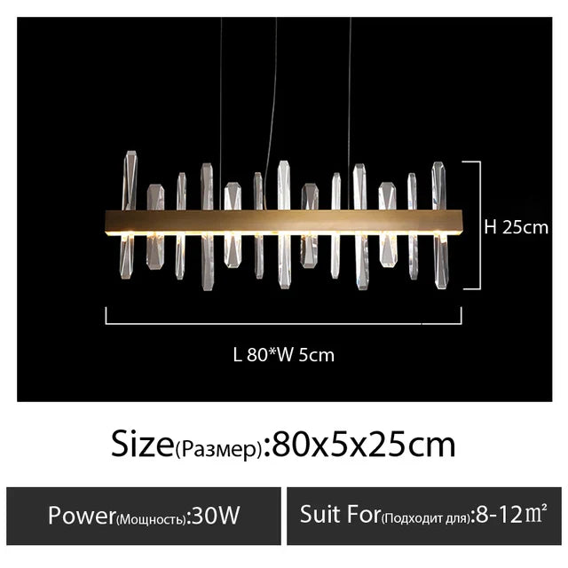 Afralia™ K9 Luxury Pendant Chandelier: Elegant Indoor LED Lighting for Kitchen, Living Room & Bedroom.