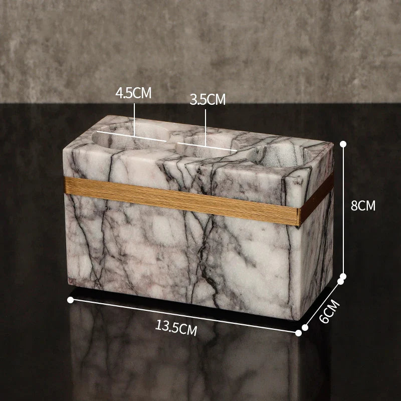 Afralia™ Lilac Marble Bathroom Set: Soap Dispenser, Toothbrush Holder, Soap Dish Tray.