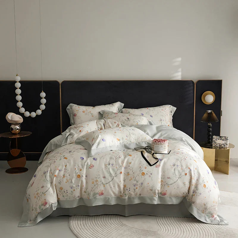 Afralia™ Eucalyptus Fiber Bedding Set: Duvet Cover, Bed Sheet, Fitted Sheet, Pillowcases