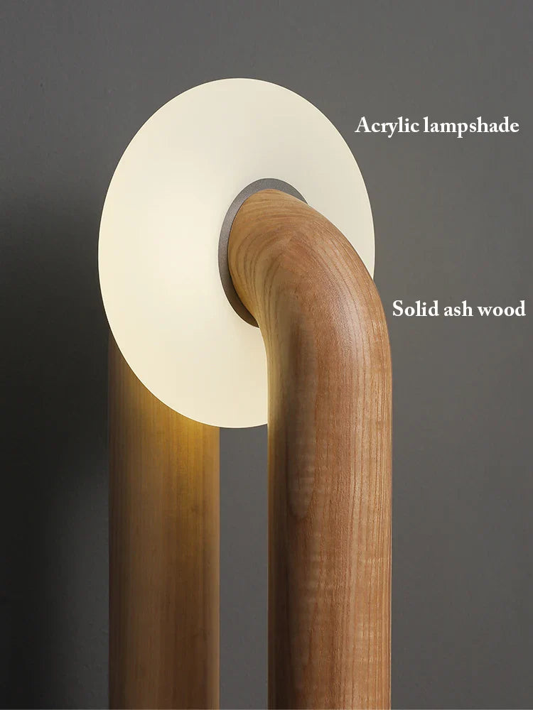 Afralia™ Wood Table Lamp Dimmable Touch Control LED Lighting for Home Decor
