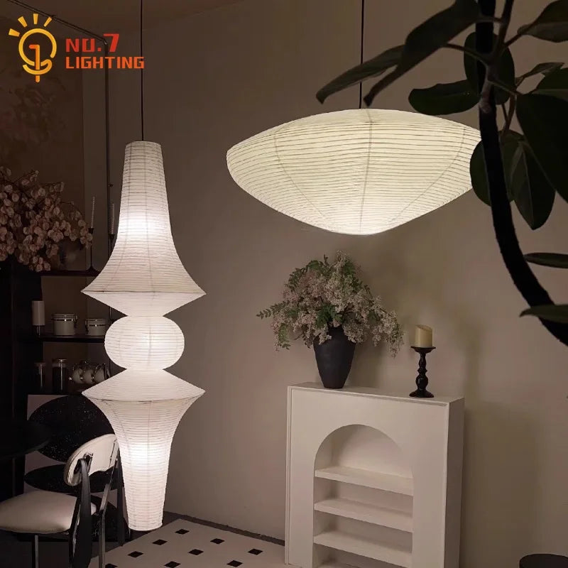 Afralia™ Noguchi Yong LED Pendant Lights | Rice Paper Hanging Lamp for Home & Hospitality