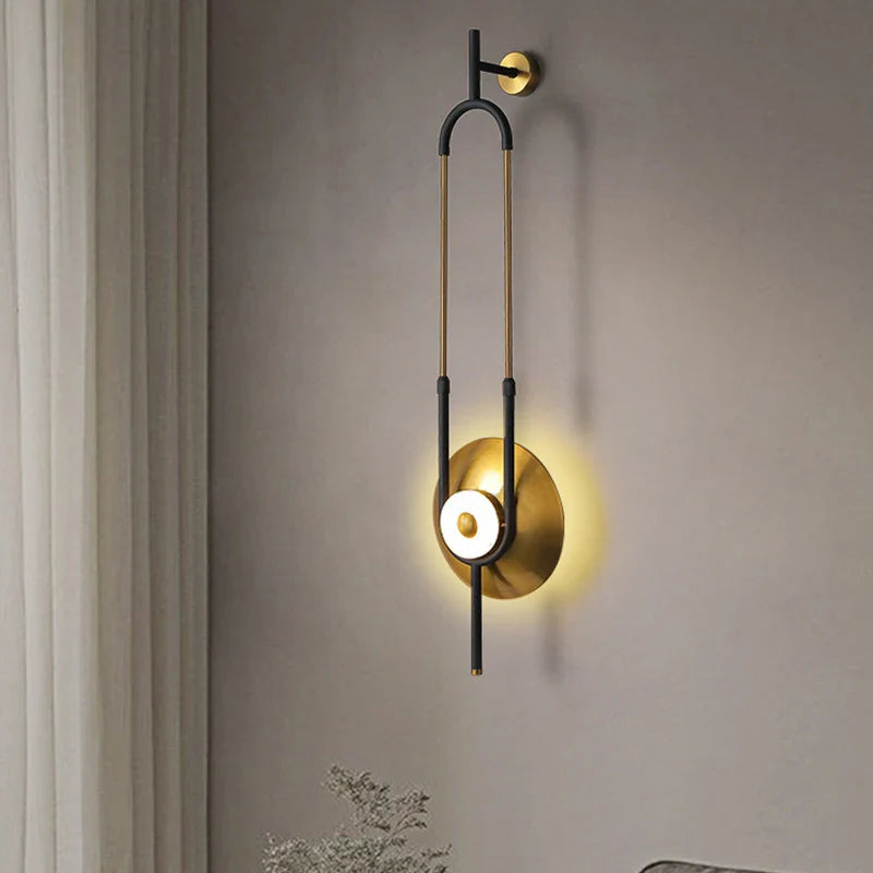 Afralia™ Luxury Designer Long Pole Wall Lamp for Living Room, Bedroom, Aisle