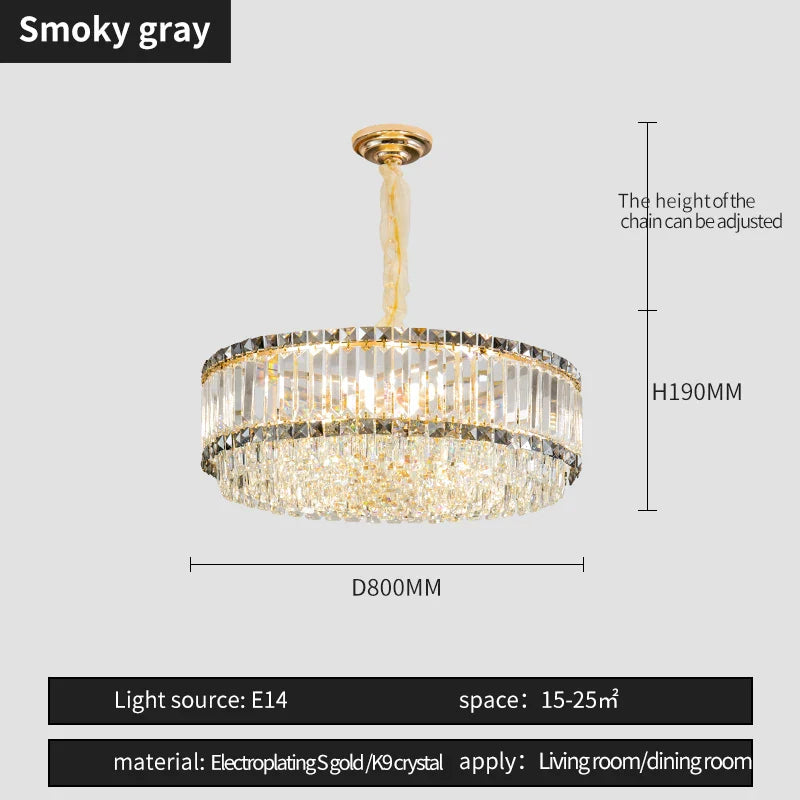 Afralia™ Crystal Chandelier: Elegant Modern Lighting for Living Room, Bedroom, and Restaurant.