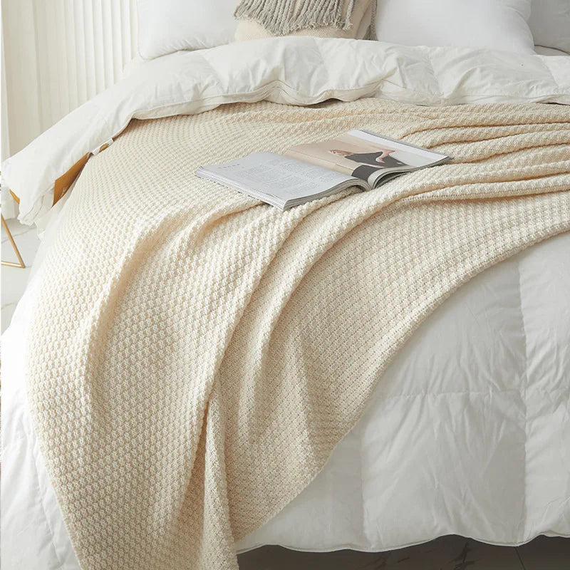 Afralia™ Nordic Tassel Knit Sofa Blanket: Soft All-Season Air Conditioning Shawl
