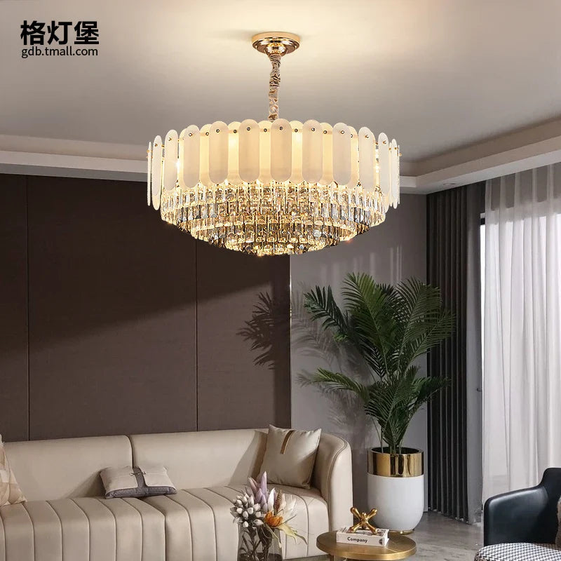 Afralia™ Nordic Crystal Chandelier: Modern Luxury Lighting for Living Room and Bedroom