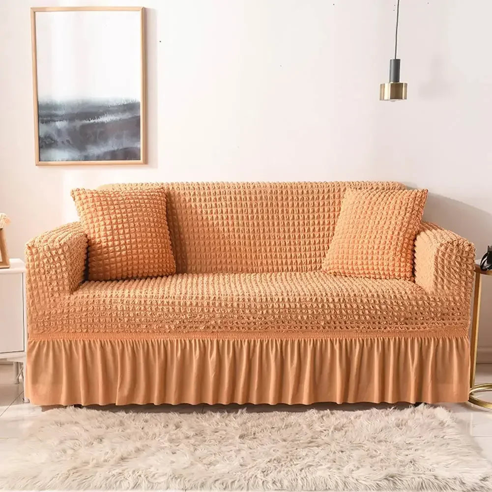 Afralia™ 3D Thick Cozy Sofa Cover | Stretch Slipcovers for Couch | Soft & Solid Color