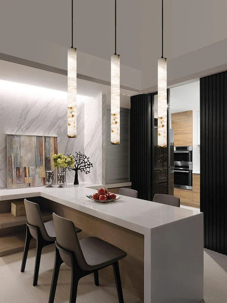 Afralia™ Marble Pendant Lights - Bedroom Bedside & Dining Table Hanging Lamps