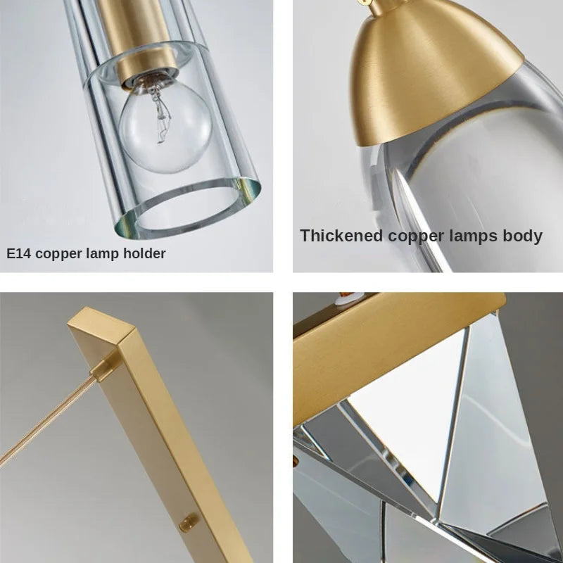 Afralia™ Crystal LED Pendant Lights for Home Decor Lighting