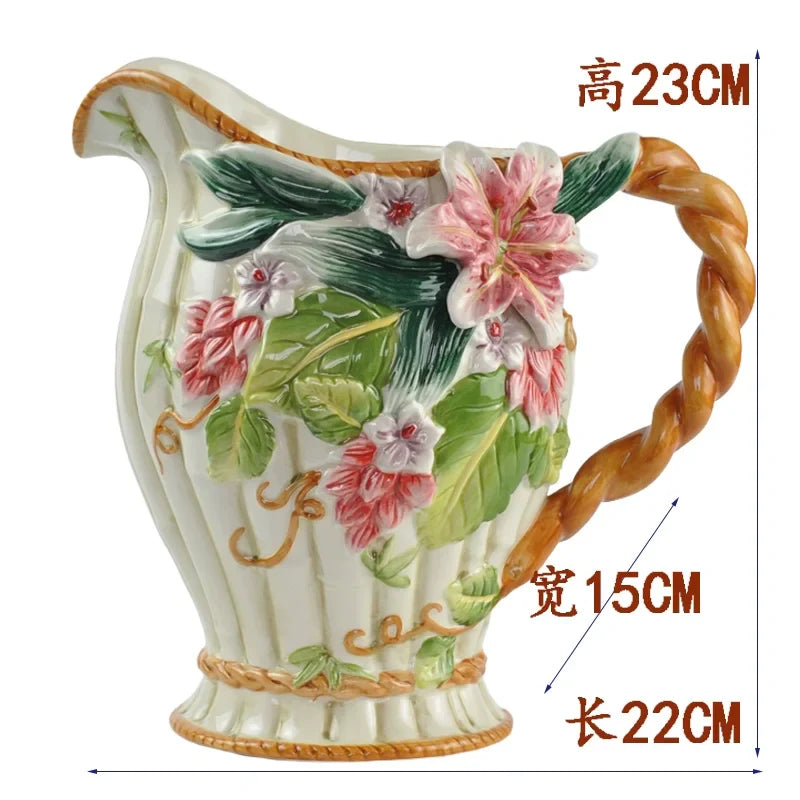 Afralia™ Elephant Vase: European Style Ceramic Home Decor for Living Room, Table, and Porch
