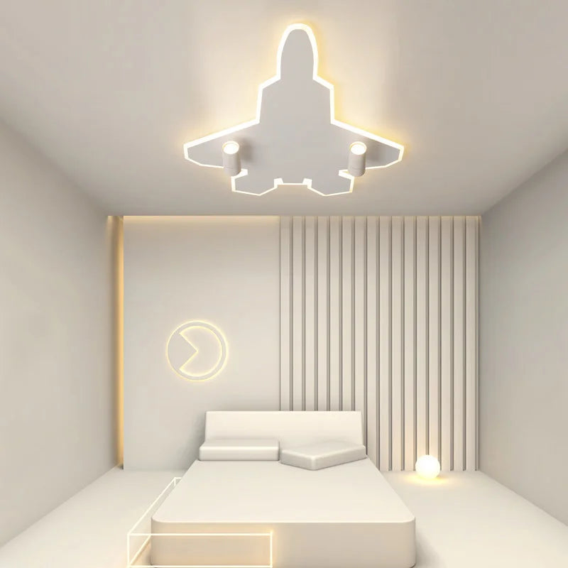 Afralia™ Kids Ceiling Lights Cartoon Boys Bedroom Creative Eye Protection LED Lighting