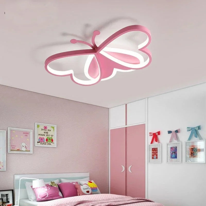 Afralia™ Butterfly Ceiling Light: Modern LED Fixture for Living Room, Bedroom, Study, Nursery