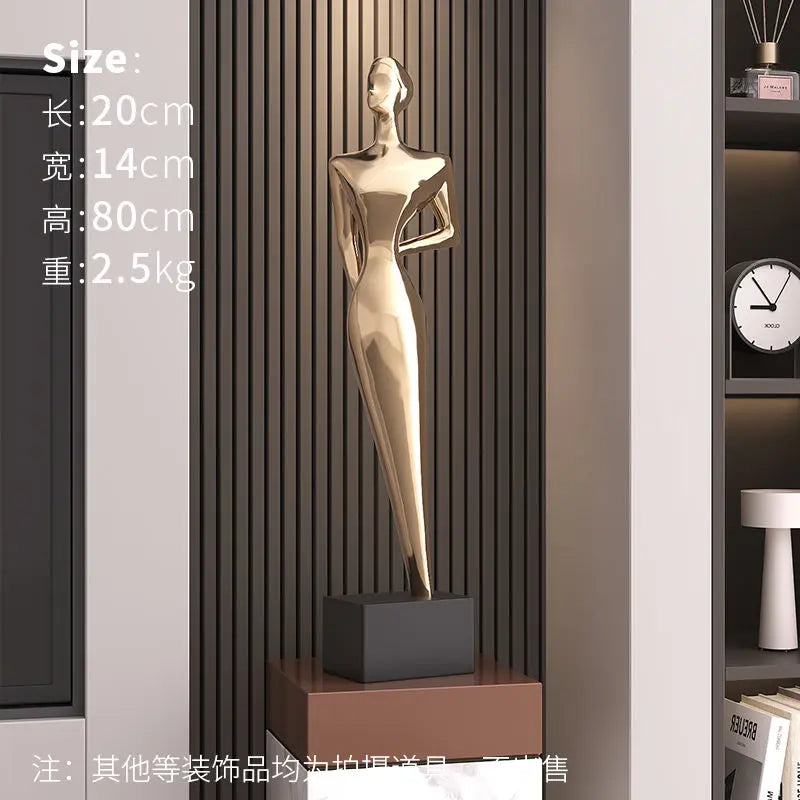 Afralia™ Abstract Figure Art Sculpture: Luxury Living Room Decor & Housewarming Craft