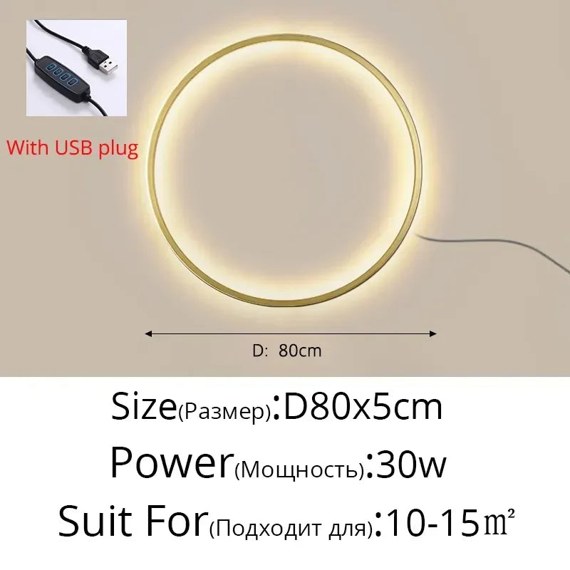 Afralia™ LED Circle Wall Lights for Living Room Bedroom Modern Decoration