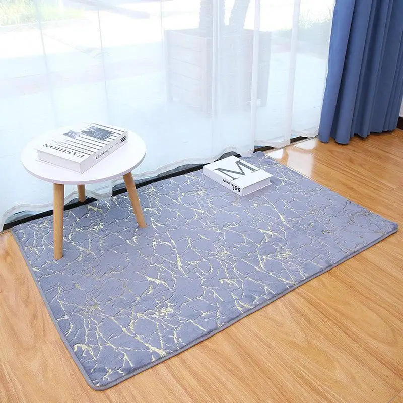 Afralia™ White Marble Bathroom Mat Ultra Soft Non-Slip Quick Dry Machine Washable