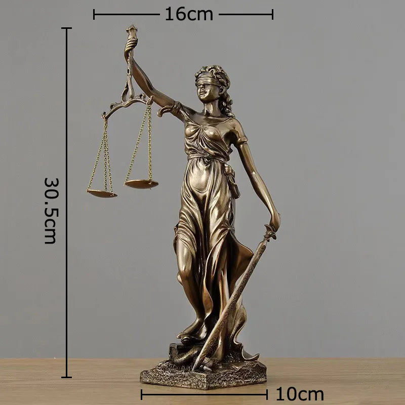 Afralia™ Justice Goddess Resin Sculpture - Room Aesthetic Decor