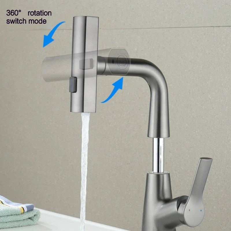 Afralia™ Stainless Steel Basin Faucet with Pull Out Sprayer