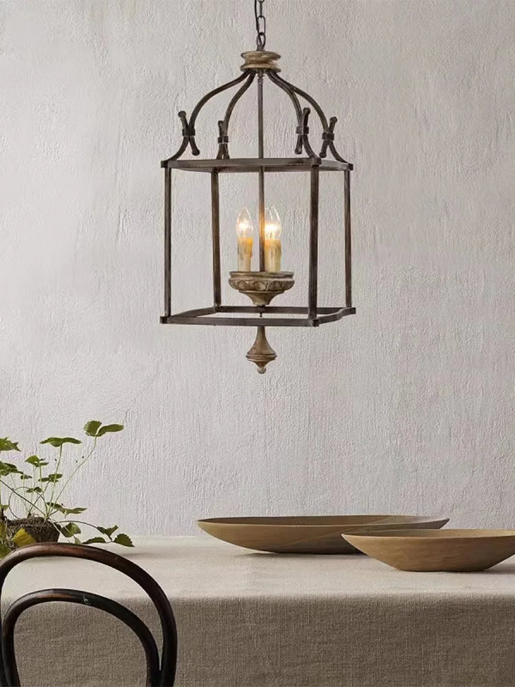 Afralia™ American Iron E14 Chandelier Light for Porch Restaurant Kitchen Bedroom Personality