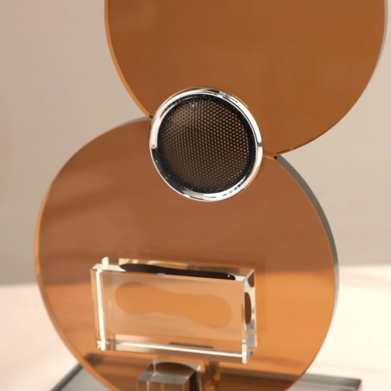 Afralia™ Crystal Guitar Sculpture Brown Glass Figurine for Home Decor