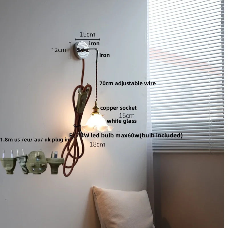Afralia™ Walnut Ash LED Wall Sconce Adjustable Japanese Style Stair Light Fixtures