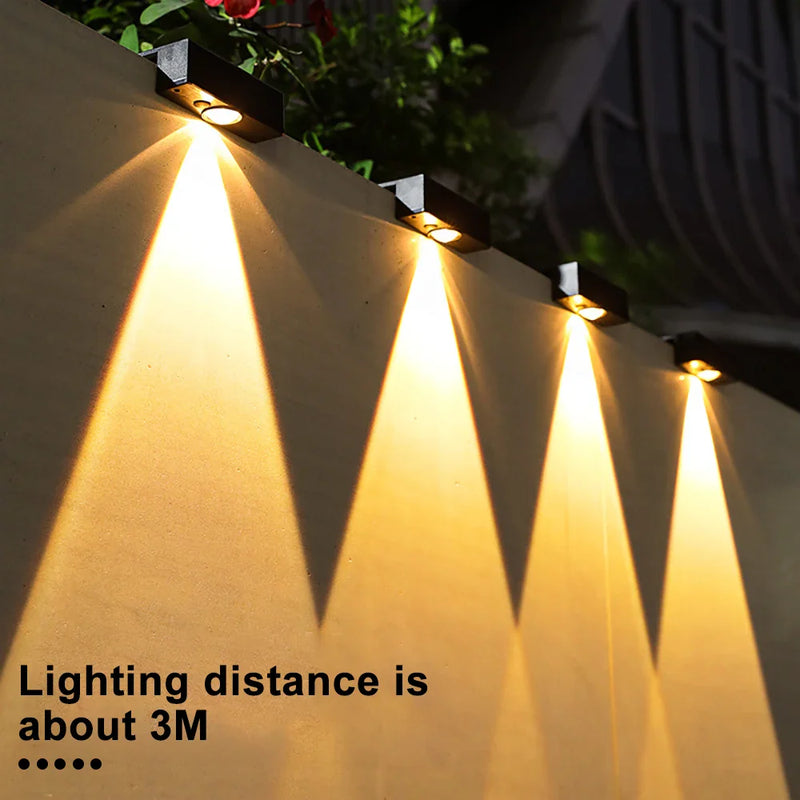 Afralia™ Solar Fence Lights: 1/4 LED RGB Luminous Outdoor Wall Lamps for Garden, Yard, Deck