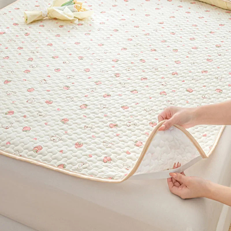 Afralia™ Floral Latex Cooling Mattress Set, Multi-Layer Soft Cushion, Breathable & Quick Cooling