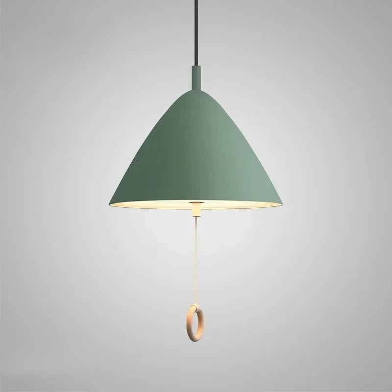 Afralia™ Macaron Pendant Chandelier for Dining & Bedroom - Pull Switch Ceiling Light Fixtures