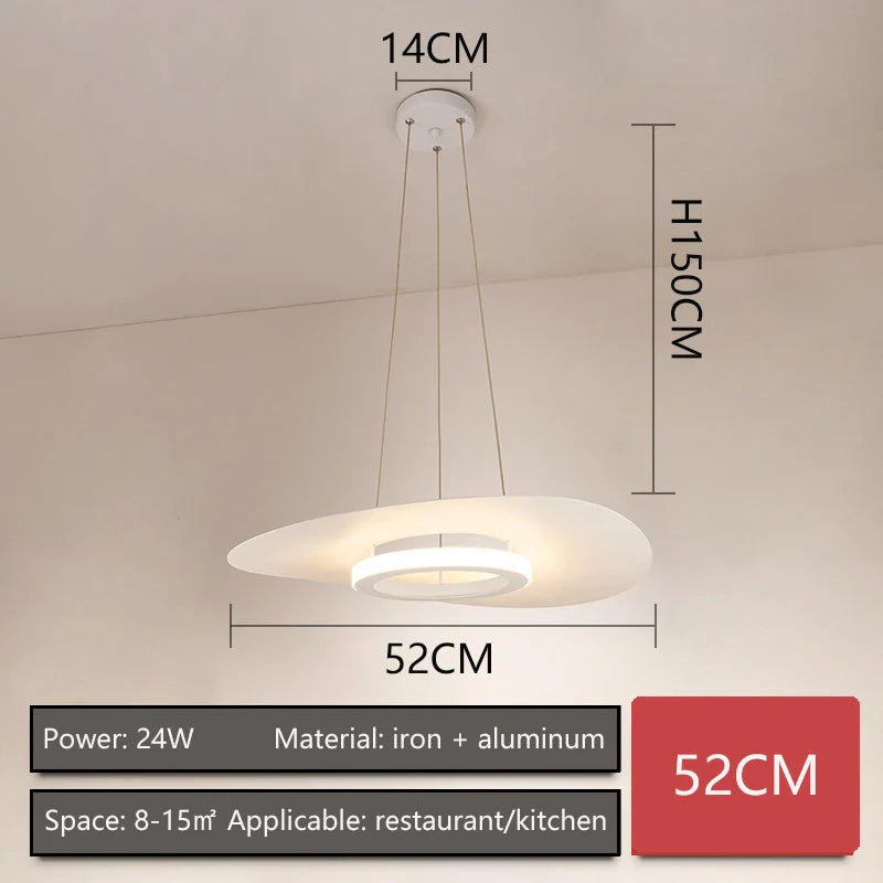 Afralia™ Modern LED Ceiling Chandelier Black/White Minimalist Living Room Bedroom Nordic