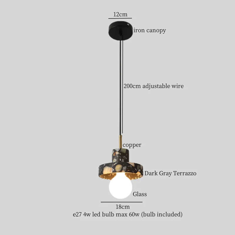 Afralia™ Sandstone LED Pendant Lamp for Home Decor, Japanese Wabi Sabi Hanging Light
