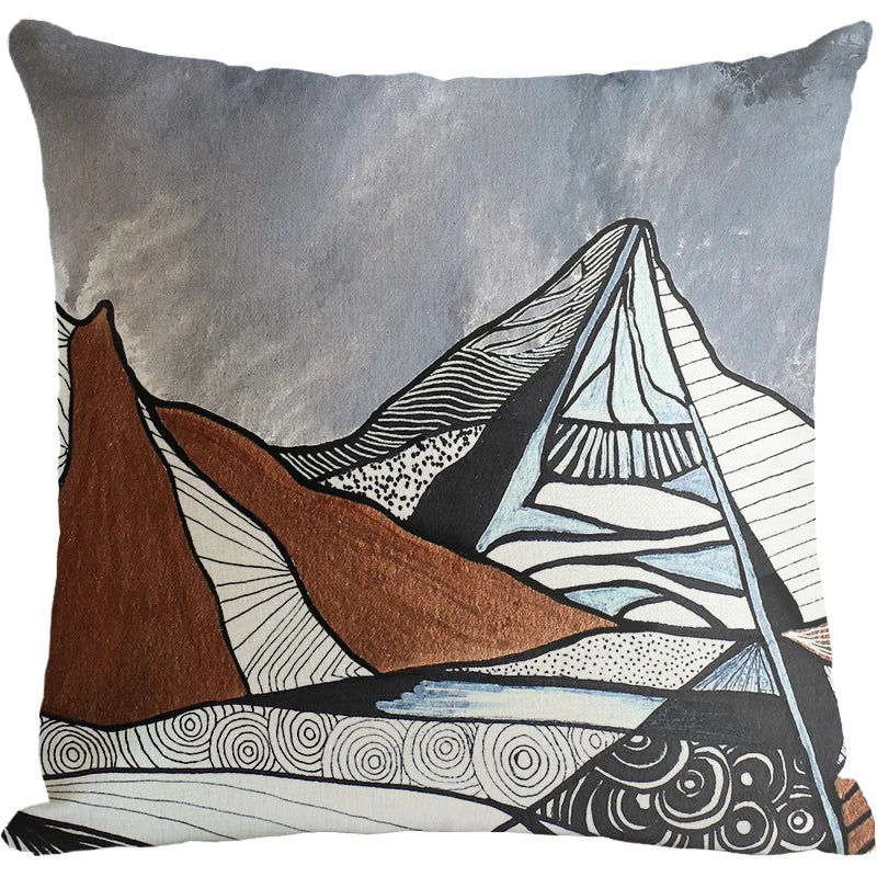 Afralia™ Geometric Artist Sofa Cushion Cover - Luxe Home Decor