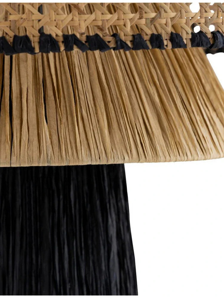 Afralia™ Nordic Rattan Pendant Lights: Retro Woven Chandeliers for Living Room & Restaurant