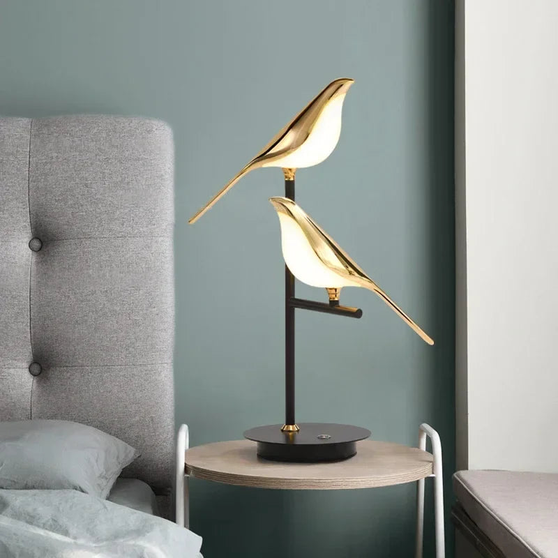 Afralia™ LED Bird Desk Lamp for Bedroom Living Room