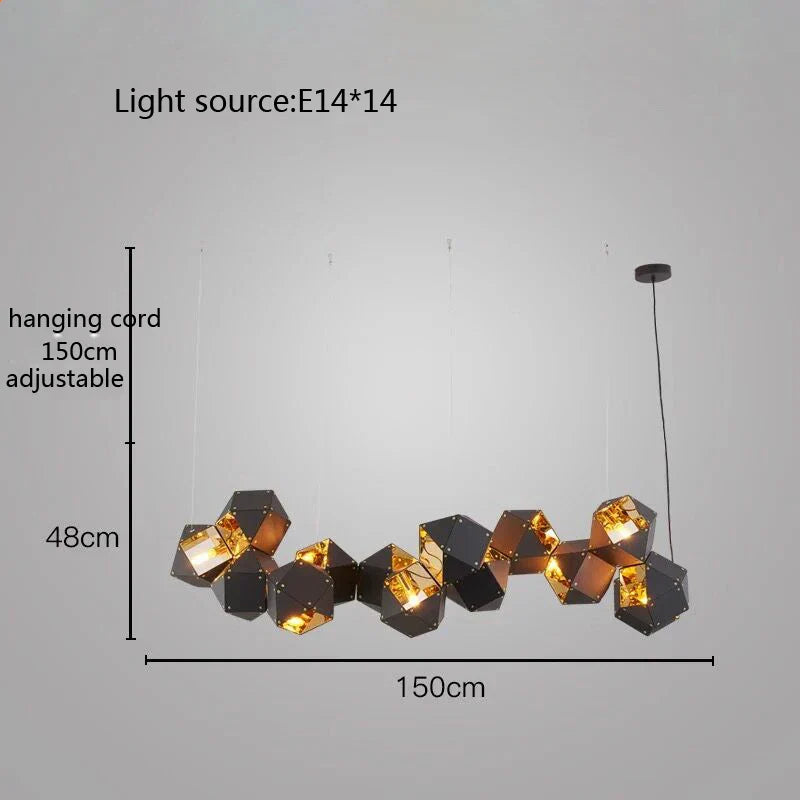 Afralia™ Cube LED Pendant Light: Art Deco Hanging Lamp for All-Match Style