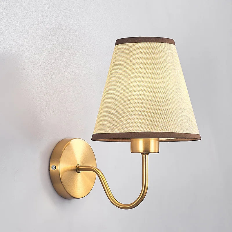 Afralia™ Cloth LED Wall Lamp, Modern Bedroom Bedside Sconce Light Luminaire