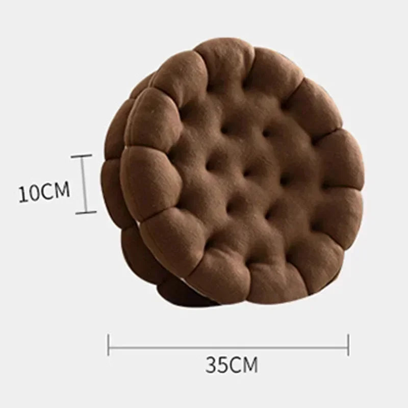 Afralia™ Plush Biscuit Sofa Cushion for Living Room & Bedroom Decor