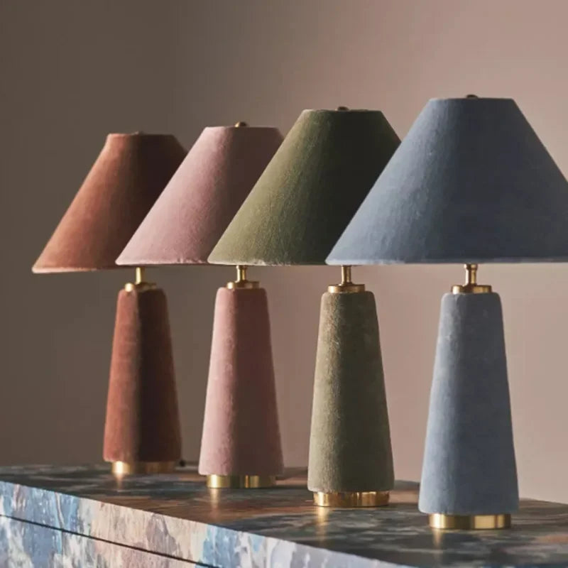 Afralia™ Cotton Velvet Floor Lamp LED E27 Modern Light Fixtures for Living Room