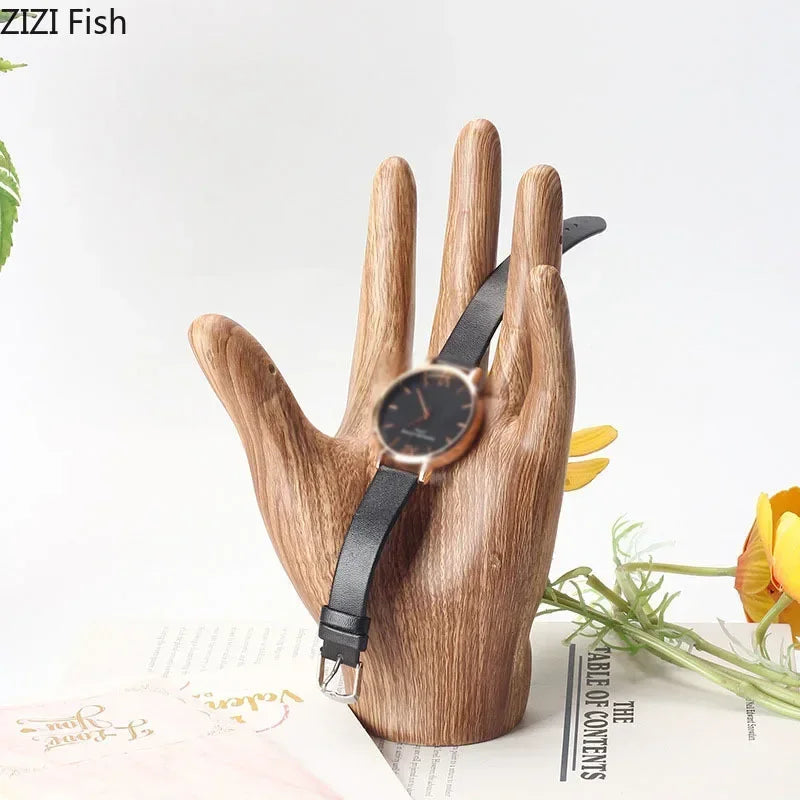 Afralia™ Hand Palm Sculpture Resin Decoration Crafts Character Statue Room Decor